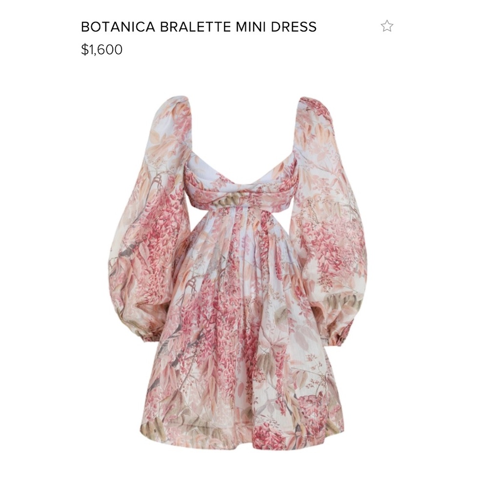 Zimmermann Spring 2021 Botanica inspired dress. XS